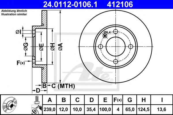 Imagine Disc frana ATE 24.0112-0106.1