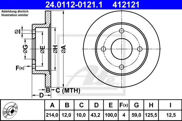 Imagine Disc frana ATE 24.0112-0121.1