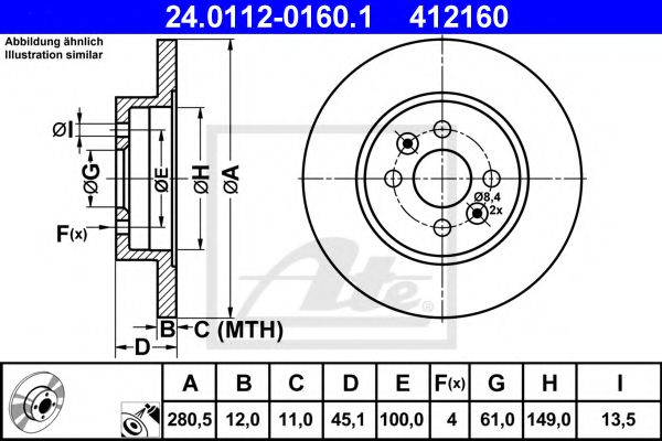 Imagine Disc frana ATE 24.0112-0160.1