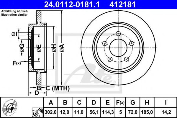 Imagine Disc frana ATE 24.0112-0181.1