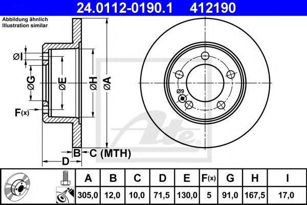 Imagine Disc frana ATE 24.0112-0190.1