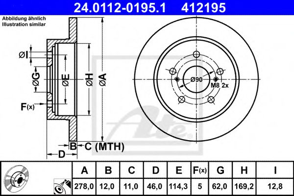 Imagine Disc frana ATE 24.0112-0195.1