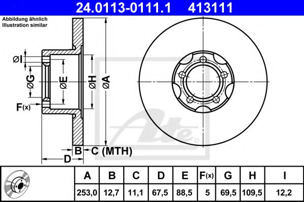 Imagine Disc frana ATE 24.0113-0111.1