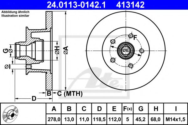 Imagine Disc frana ATE 24.0113-0142.1