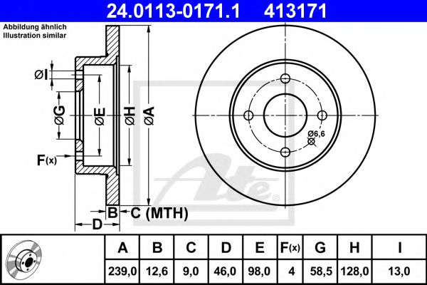 Imagine Disc frana ATE 24.0113-0171.1