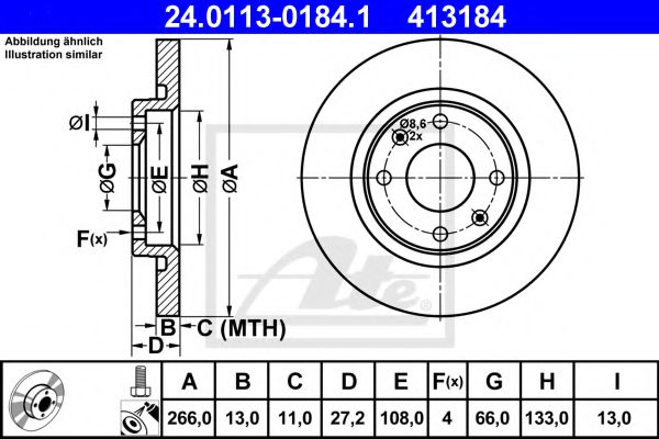 Imagine Disc frana ATE 24.0113-0184.1