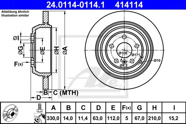 Imagine Disc frana ATE 24.0114-0114.1