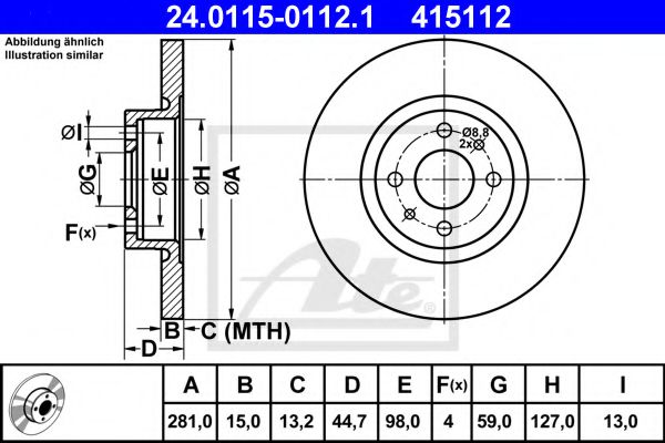 Imagine Disc frana ATE 24.0115-0112.1