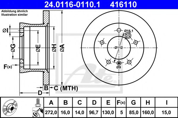 Imagine Disc frana ATE 24.0116-0110.1