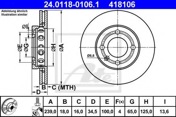 Imagine Disc frana ATE 24.0118-0106.1