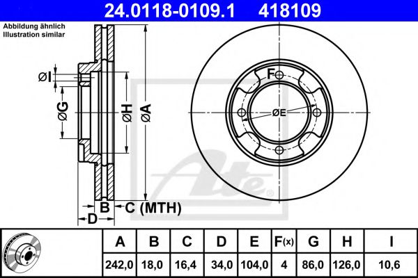 Imagine Disc frana ATE 24.0118-0109.1