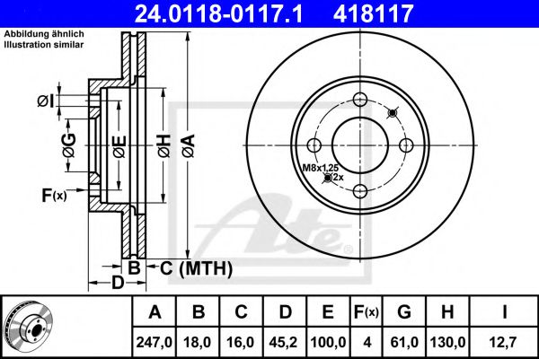 Imagine Disc frana ATE 24.0118-0117.1