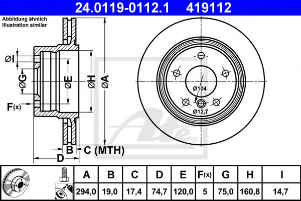 Imagine Disc frana ATE 24.0119-0112.1