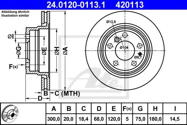 Imagine Disc frana ATE 24.0120-0113.1