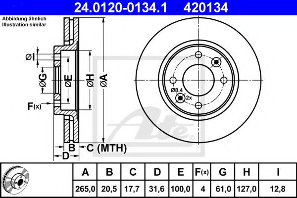 Imagine Disc frana ATE 24.0120-0134.1