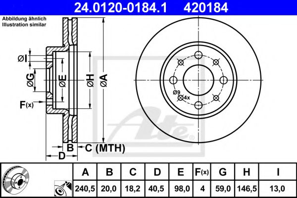 Imagine Disc frana ATE 24.0120-0184.1