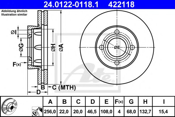 Imagine Disc frana ATE 24.0122-0118.1