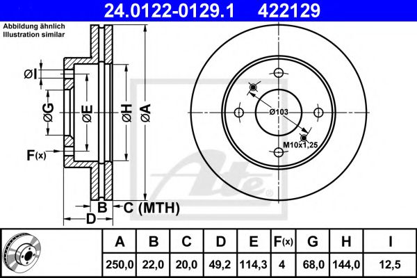 Imagine Disc frana ATE 24.0122-0129.1