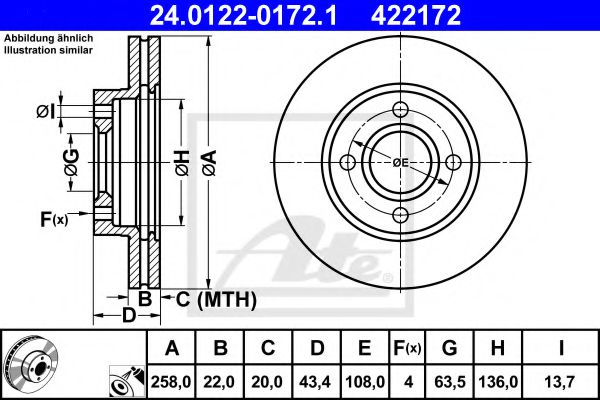 Imagine Disc frana ATE 24.0122-0172.1