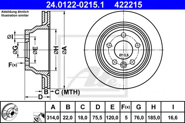 Imagine Disc frana ATE 24.0122-0215.1