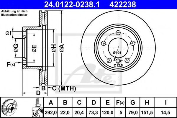 Imagine Disc frana ATE 24.0122-0238.1