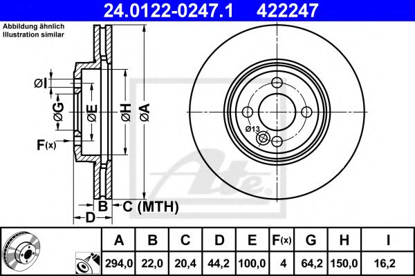 Imagine Disc frana ATE 24.0122-0247.1