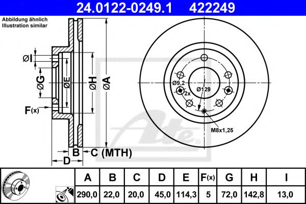 Imagine Disc frana ATE 24.0122-0249.1