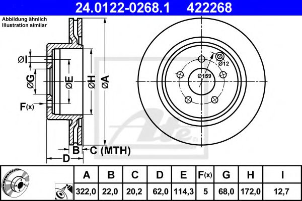 Imagine Disc frana ATE 24.0122-0268.1