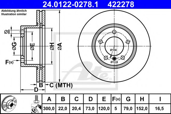 Imagine Disc frana ATE 24.0122-0278.1