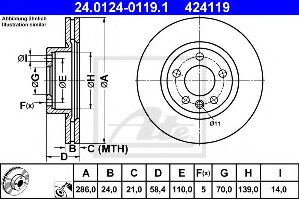 Imagine Disc frana ATE 24.0124-0119.1