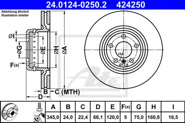 Imagine Disc frana ATE 24.0124-0250.2
