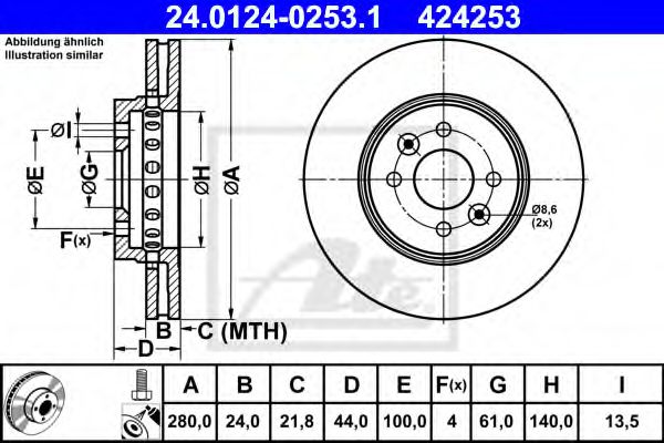 Imagine Disc frana ATE 24.0124-0253.1