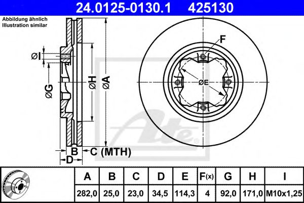 Imagine Disc frana ATE 24.0125-0130.1