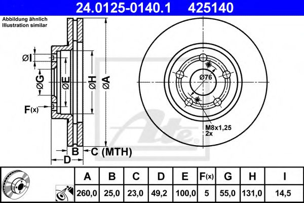 Imagine Disc frana ATE 24.0125-0140.1