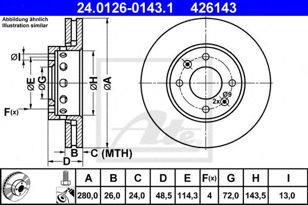 Imagine Disc frana ATE 24.0126-0143.1