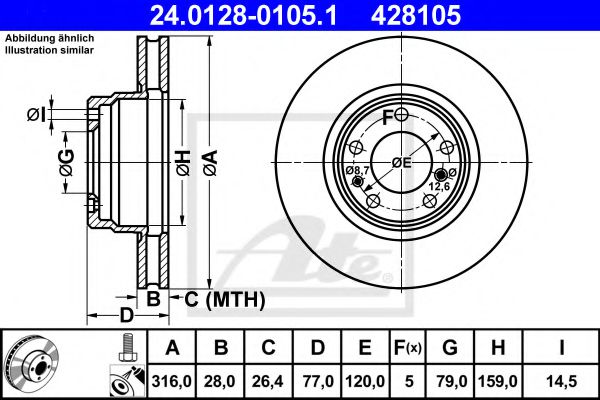 Imagine Disc frana ATE 24.0128-0105.1