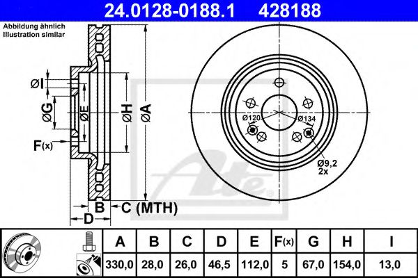 Imagine Disc frana ATE 24.0128-0188.1