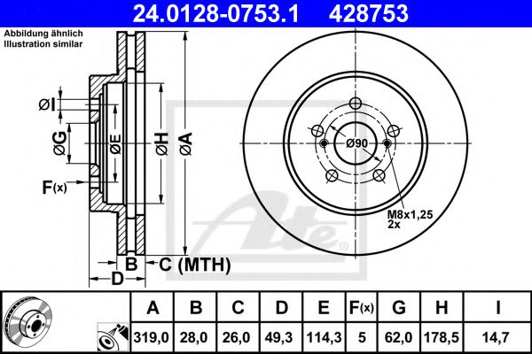 Imagine Disc frana ATE 24.0128-0753.1