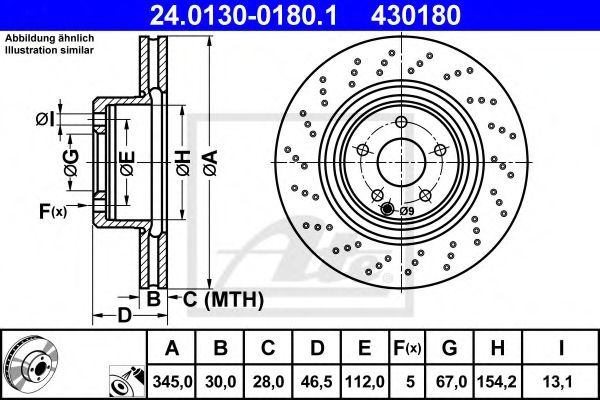 Imagine Disc frana ATE 24.0130-0180.1