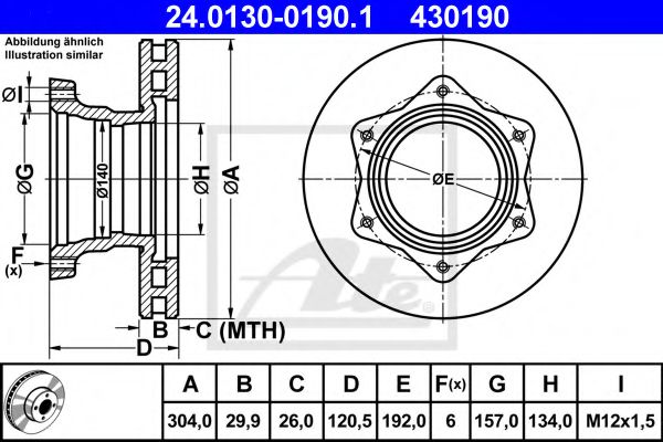 Imagine Disc frana ATE 24.0130-0190.1