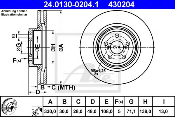 Imagine Disc frana ATE 24.0130-0204.1