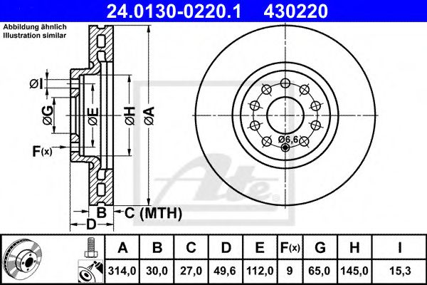 Imagine Disc frana ATE 24.0130-0220.1