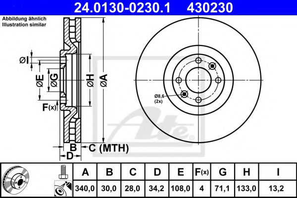 Imagine Disc frana ATE 24.0130-0230.1