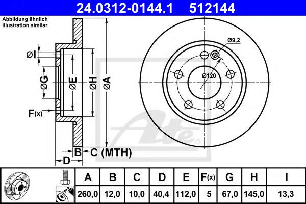 Imagine Disc frana ATE 24.0312-0144.1