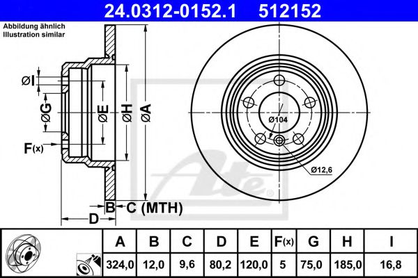 Imagine Disc frana ATE 24.0312-0152.1