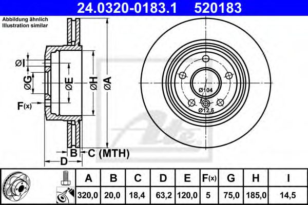 Imagine Disc frana ATE 24.0320-0183.1