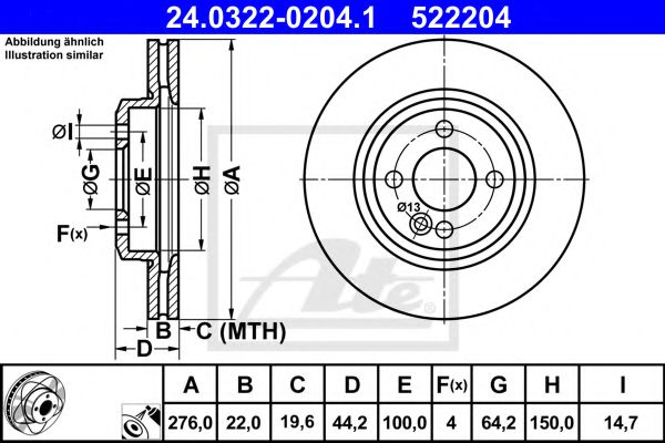 Imagine Disc frana ATE 24.0322-0204.1