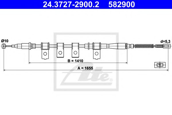 Imagine Cablu, frana de parcare ATE 24.3727-2900.2