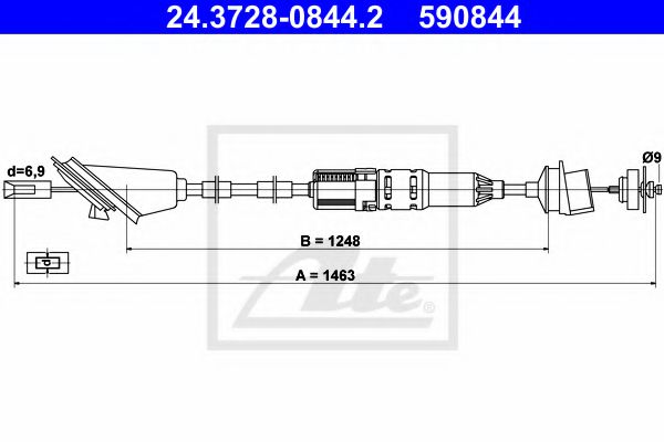 Imagine Cablu ambreiaj ATE 24.3728-0844.2