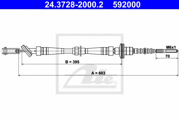 Imagine Cablu ambreiaj ATE 24.3728-2000.2